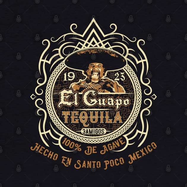 El Guapo Tequila Label by Alema Art